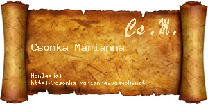 Csonka Marianna névjegykártya