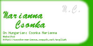 marianna csonka business card